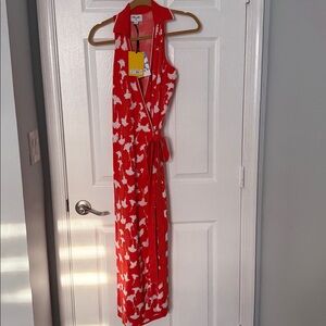 Diane Von Furstenberg Target Sleeveless Knit Wrap Maxi Dress - size M **NWT**